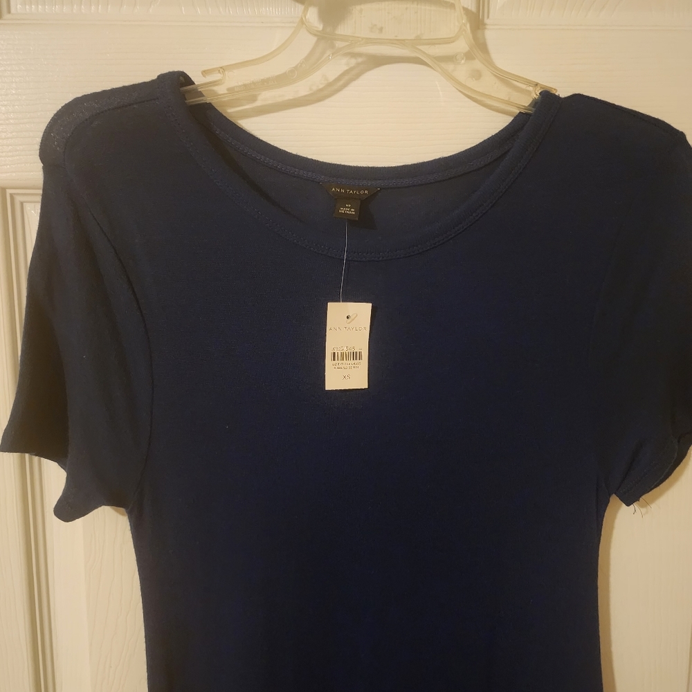 Ann Taylor Navy Blue Maxie Tiered Maxi Dress